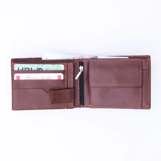 Men Bifold Wallet - Genuine Leather Purse