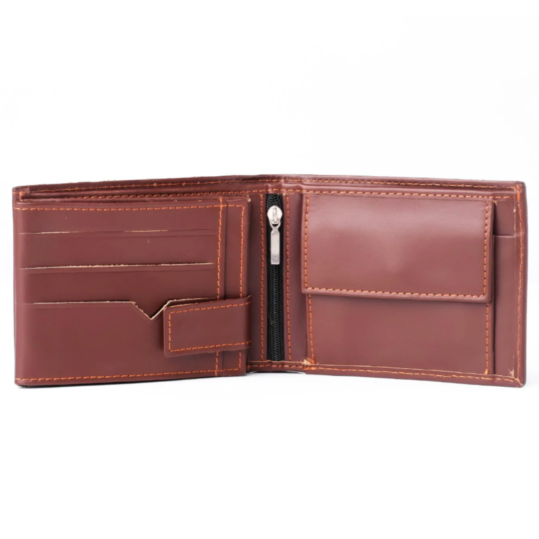 Men Bifold Wallet - Genuine Leather Purse