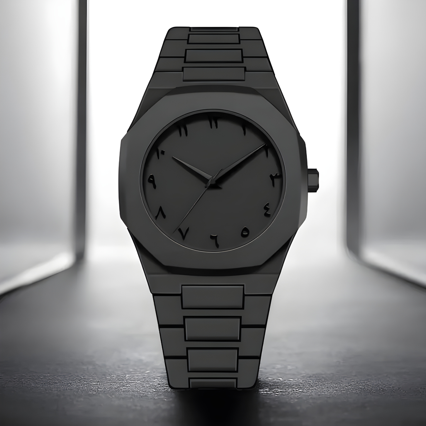 Black Aura Arabic Dial Watch