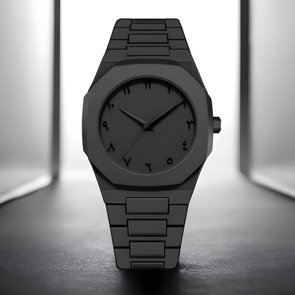 Black Aura Arabic Dial Watch