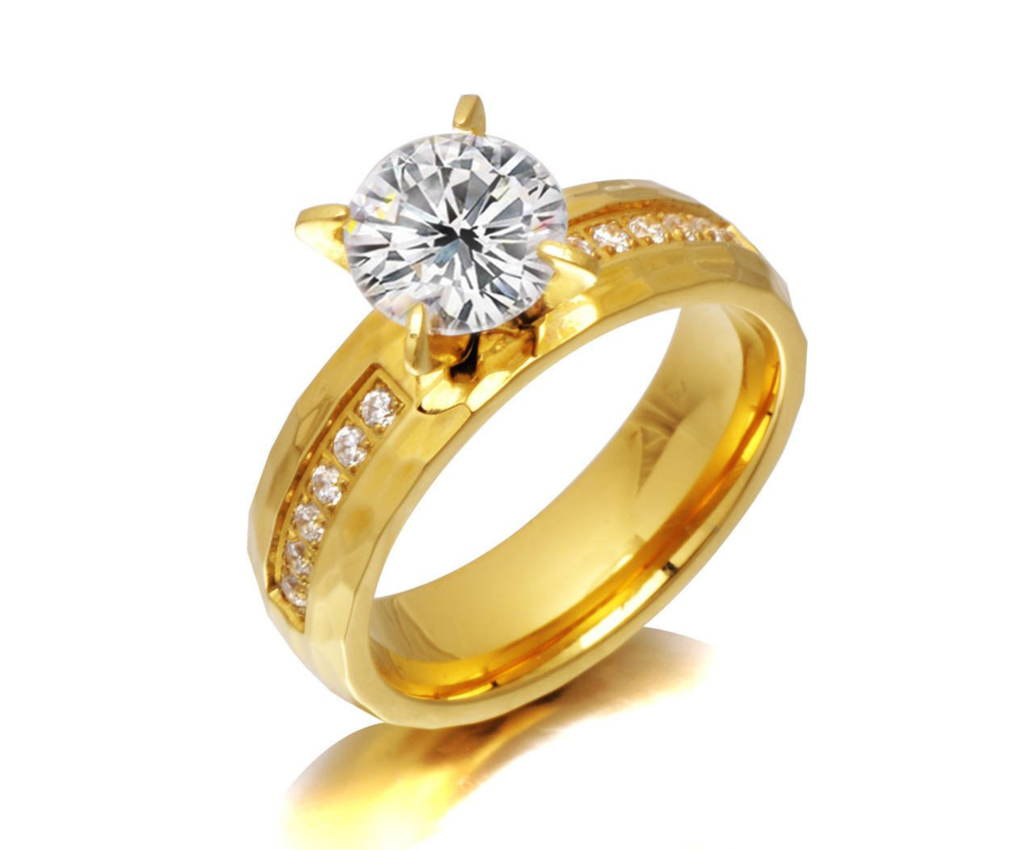 Classic Gold-Toned Couple Ring Set