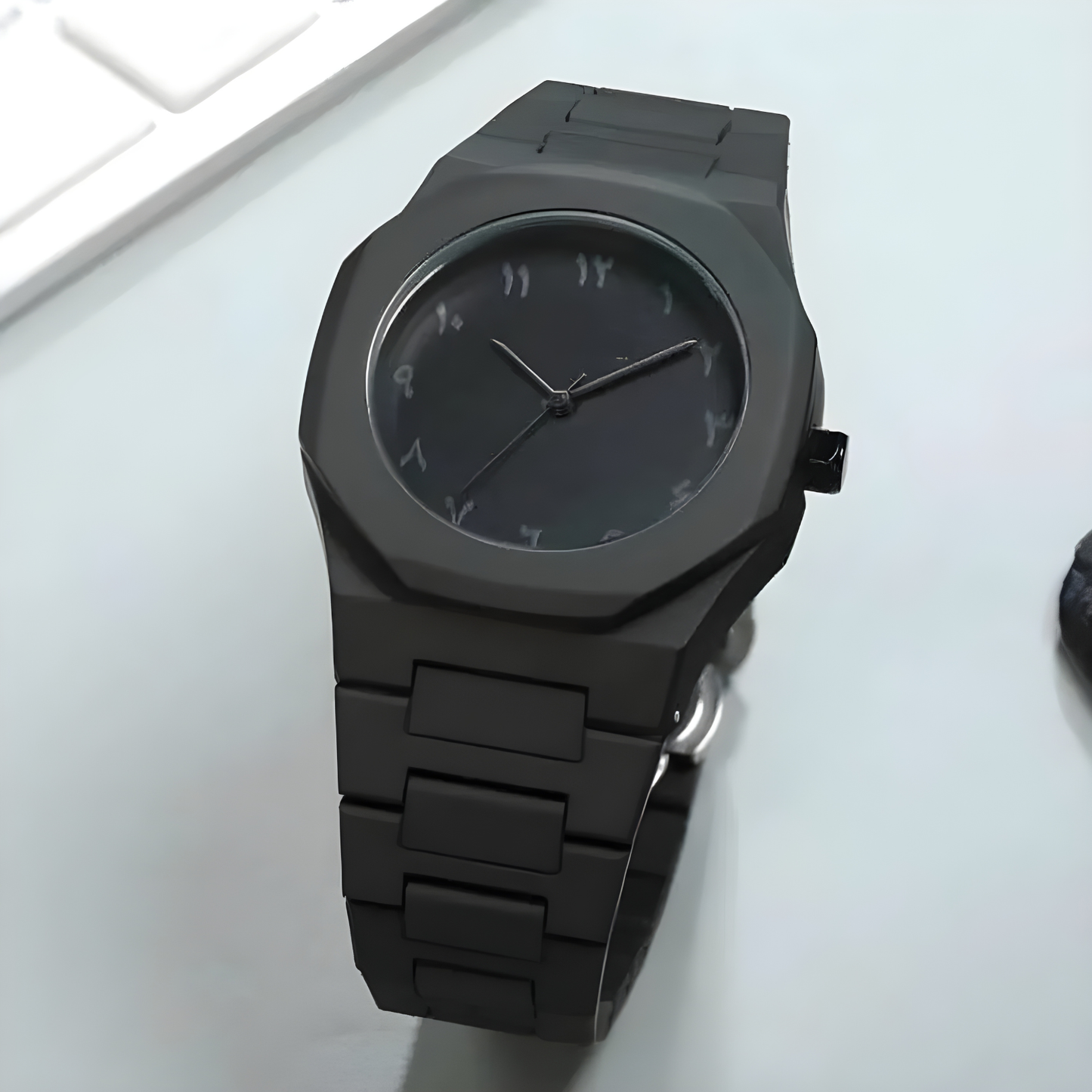 Black Aura Arabic Dial Watch