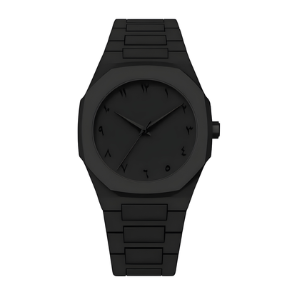 Black Aura Arabic Dial Watch