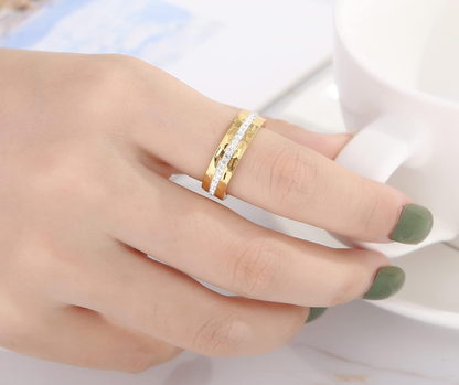 Classic Gold-Toned Couple Ring Set