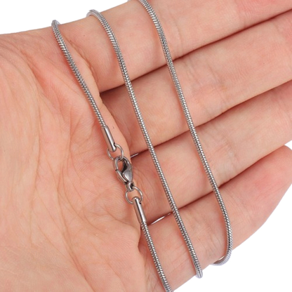 Silver & Gold Snake Chain Necklace - 18 Inch Sterling Silver/Gold-Filled