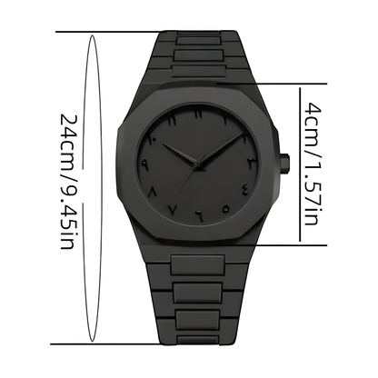 Black Aura Arabic Dial Watch