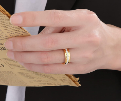 Classic Gold-Toned Couple Ring Set