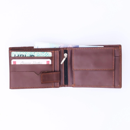 Men Bifold Wallet - Genuine Leather Purse