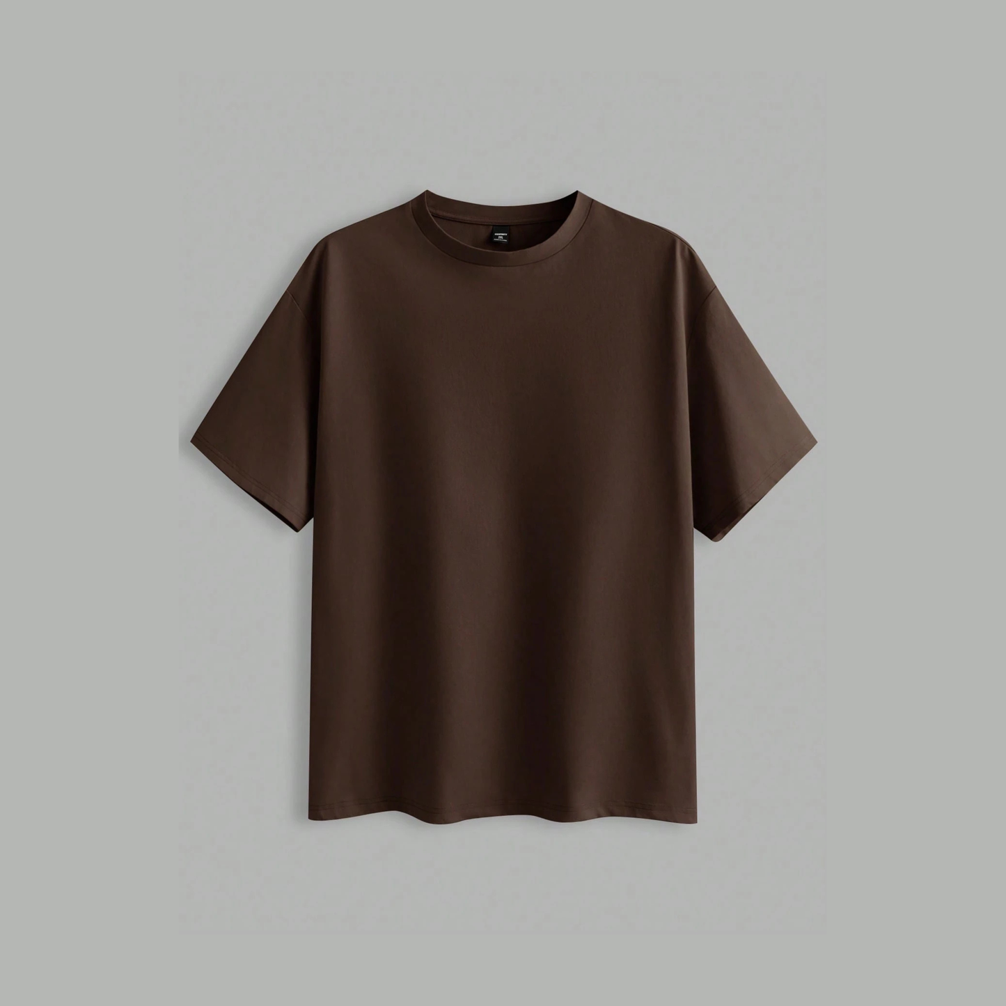 Oversized Short-Sleeve T-Shirt - Brown
