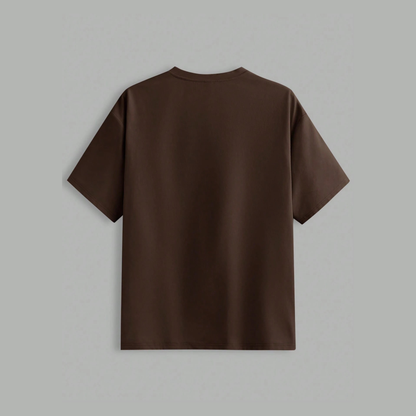 Oversized Short-Sleeve T-Shirt - Brown
