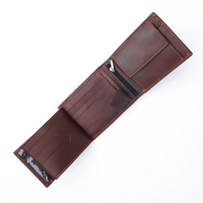 Men Bifold Wallet - Genuine Leather Purse