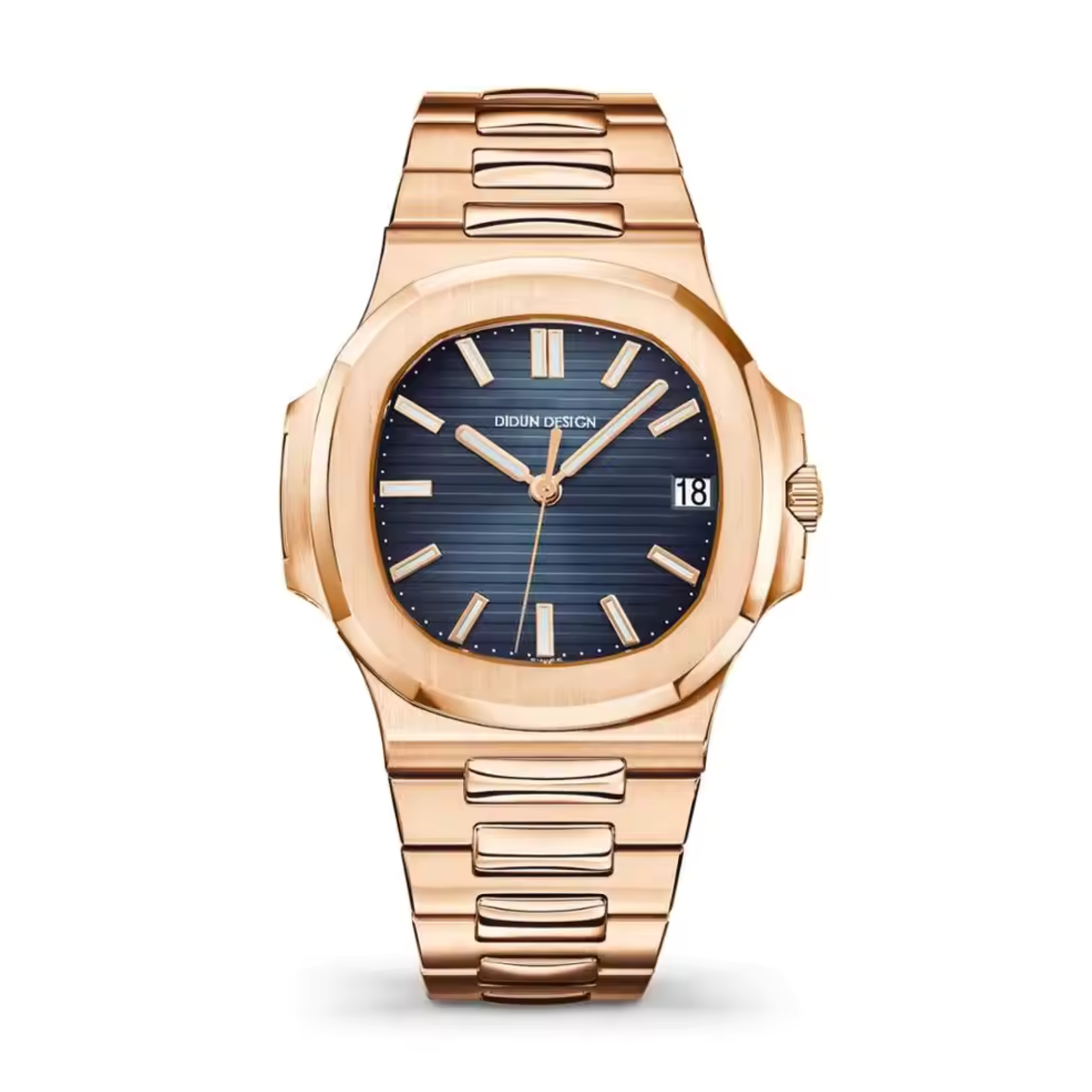 Blue Dial Stainless Steel Watch