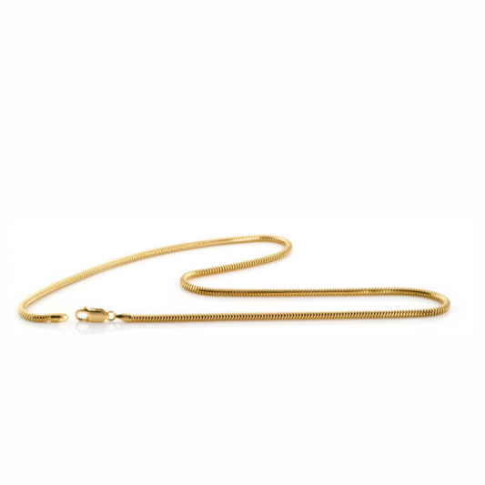 Silver & Gold Snake Chain Necklace - 18 Inch Sterling Silver/Gold-Filled