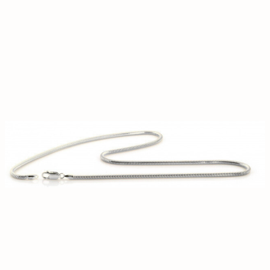 Silver & Gold Snake Chain Necklace - 18 Inch Sterling Silver/Gold-Filled