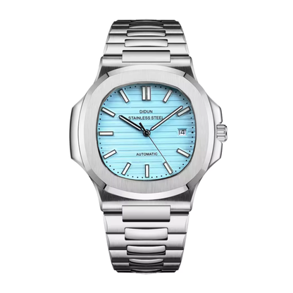 Blue Dial Stainless Steel Watch