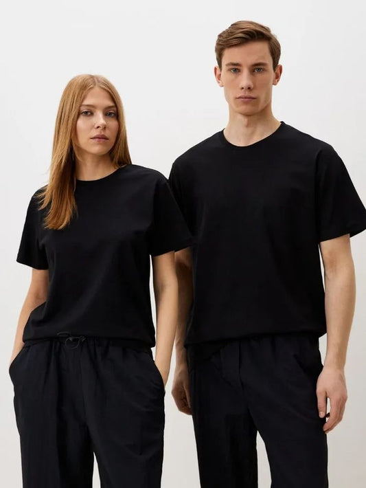 Oversized Short-Sleeve T-Shirt - Black