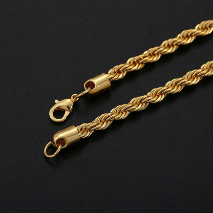 Stainless Steel Silver Rope Chain