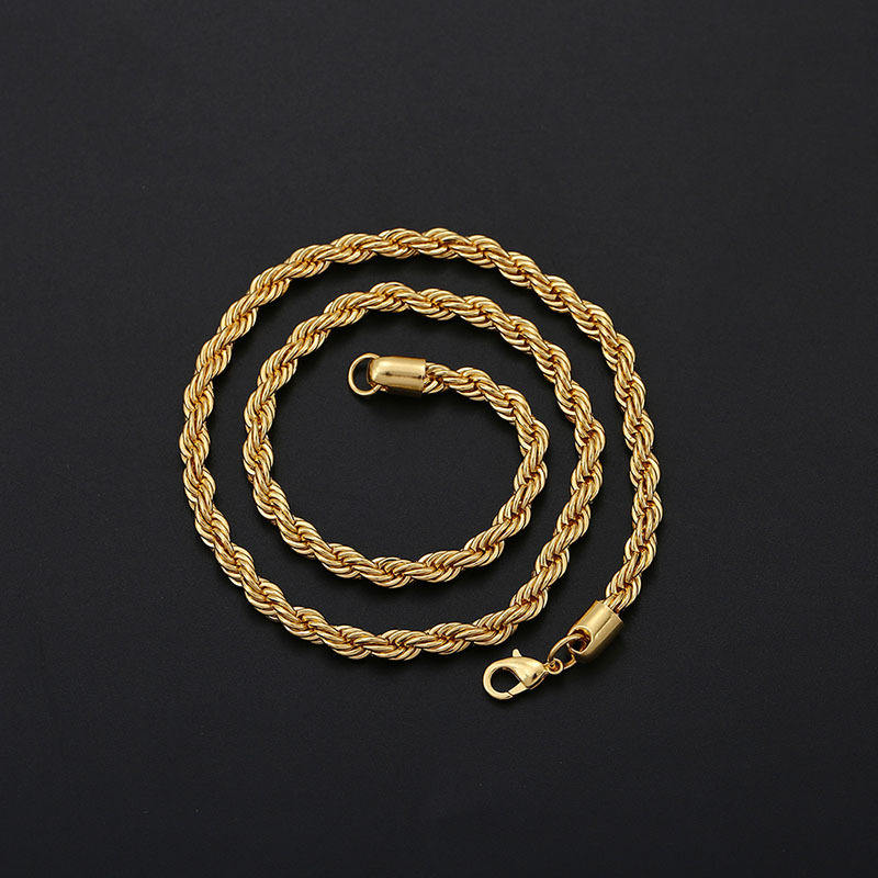 Stainless Steel Silver Rope Chain