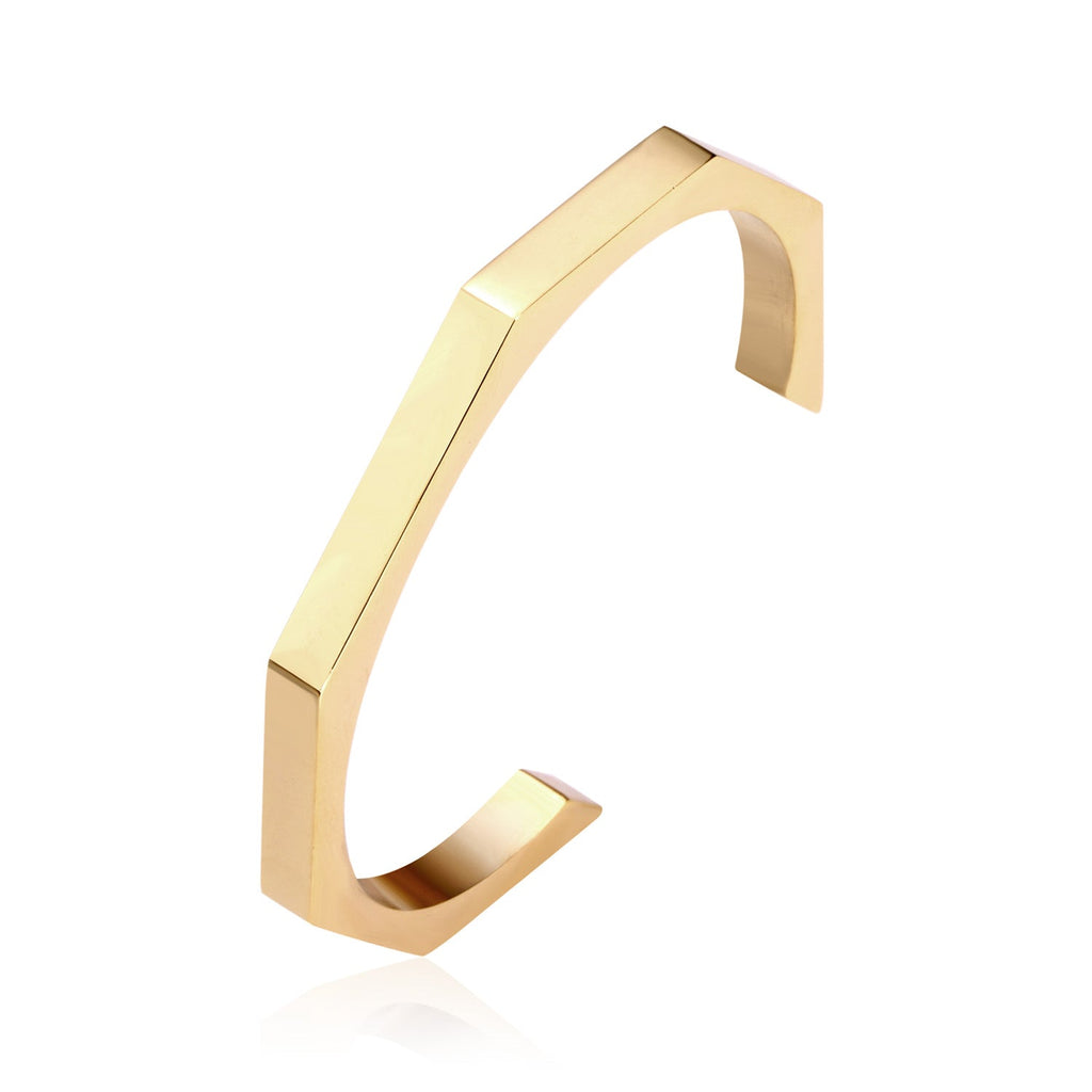 Modern Hexagon Cuff Bracelet