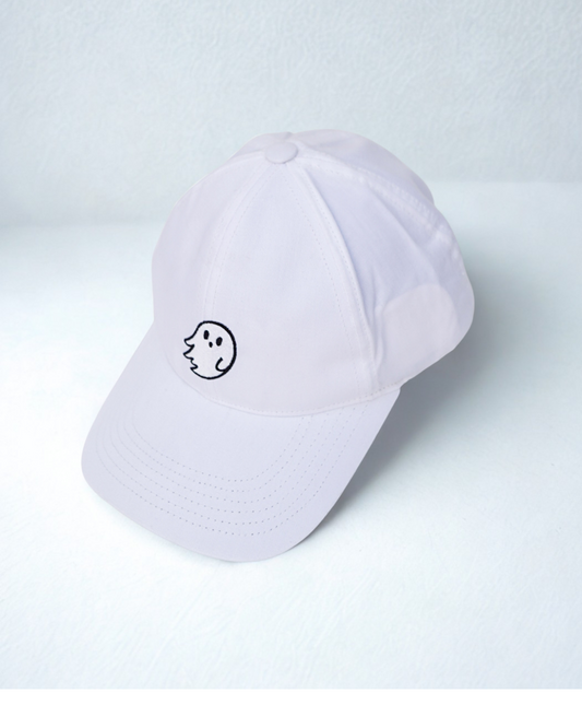 White Ghost Embroidered Cap